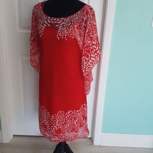 Red tunic dress